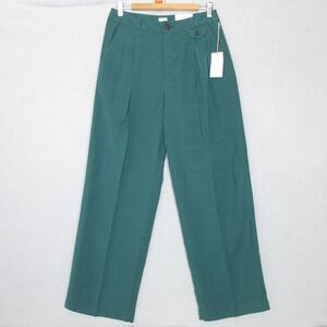 A New Day Pants Womens 6R Wide Leg Pleated High Rise Relaxed Hip Thigh Green